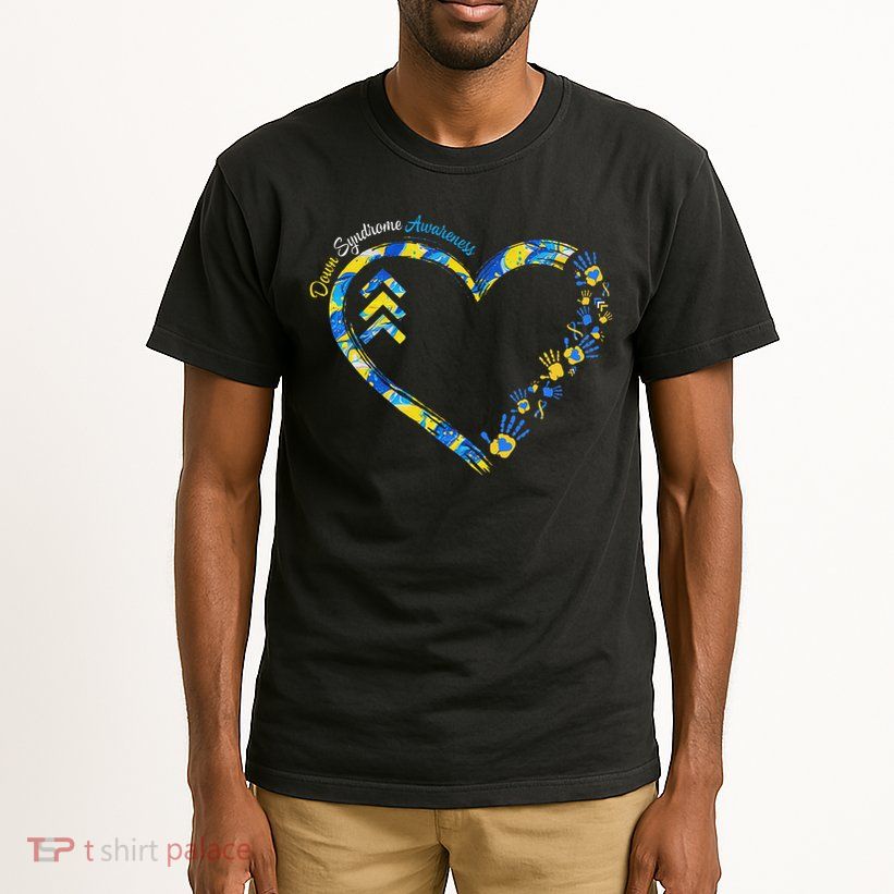 Down Syndrome Awareness Heart Down Right Perfect 321 T21 Tall T-Shirt