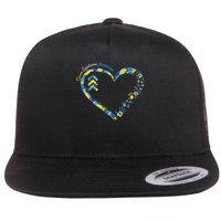 Down Syndrome Awareness Heart Down Right Perfect 321 T21 Flatbill Hat