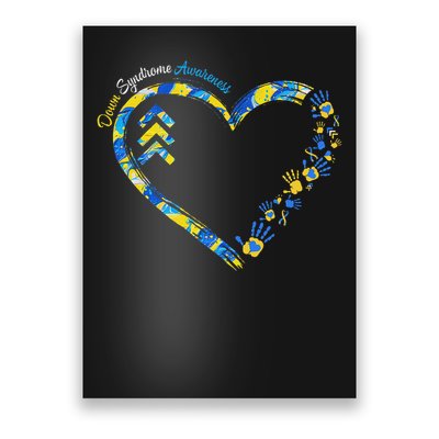 Down Syndrome Awareness Heart Down Right Perfect 321 T21 Poster