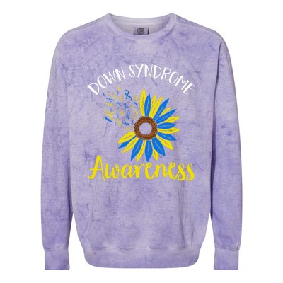 Down Syndrom Awareness Down Syndrome Awareness Colorblast Crewneck Sweatshirt