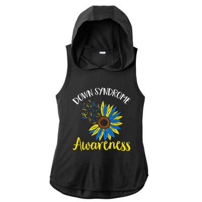 Down Syndrom Awareness Down Syndrome Awareness Ladies PosiCharge Tri-Blend Wicking Draft Hoodie Tank