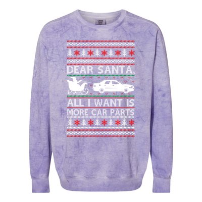 Dear Santa All I Want Is More Car Parts Christmas Cute Gift Colorblast Crewneck Sweatshirt