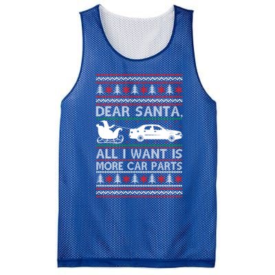 Dear Santa All I Want Is More Car Parts Christmas Cute Gift Mesh Reversible Basketball Jersey Tank