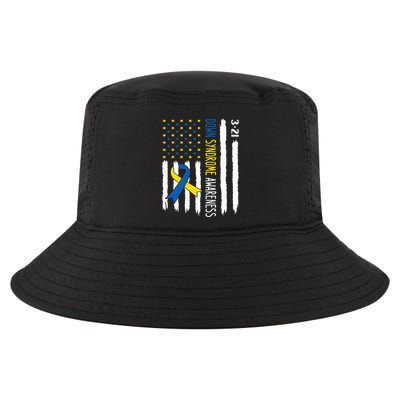 Down Syndrome Awareness Us Flag Trisomy 21 Cool Comfort Performance Bucket Hat