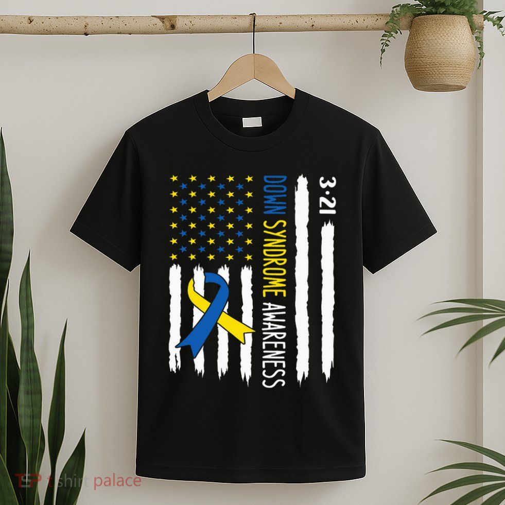 Down Syndrome Awareness Us Flag Trisomy 21 T-Shirt