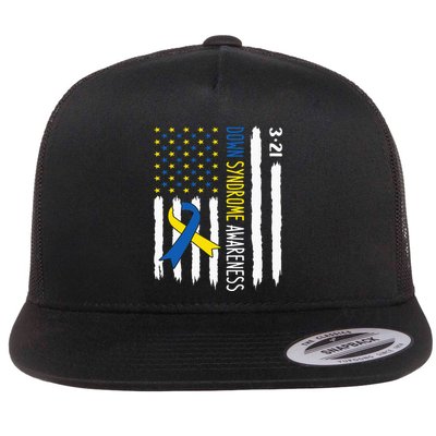 Down Syndrome Awareness Us Flag Trisomy 21 Flatbill Hat