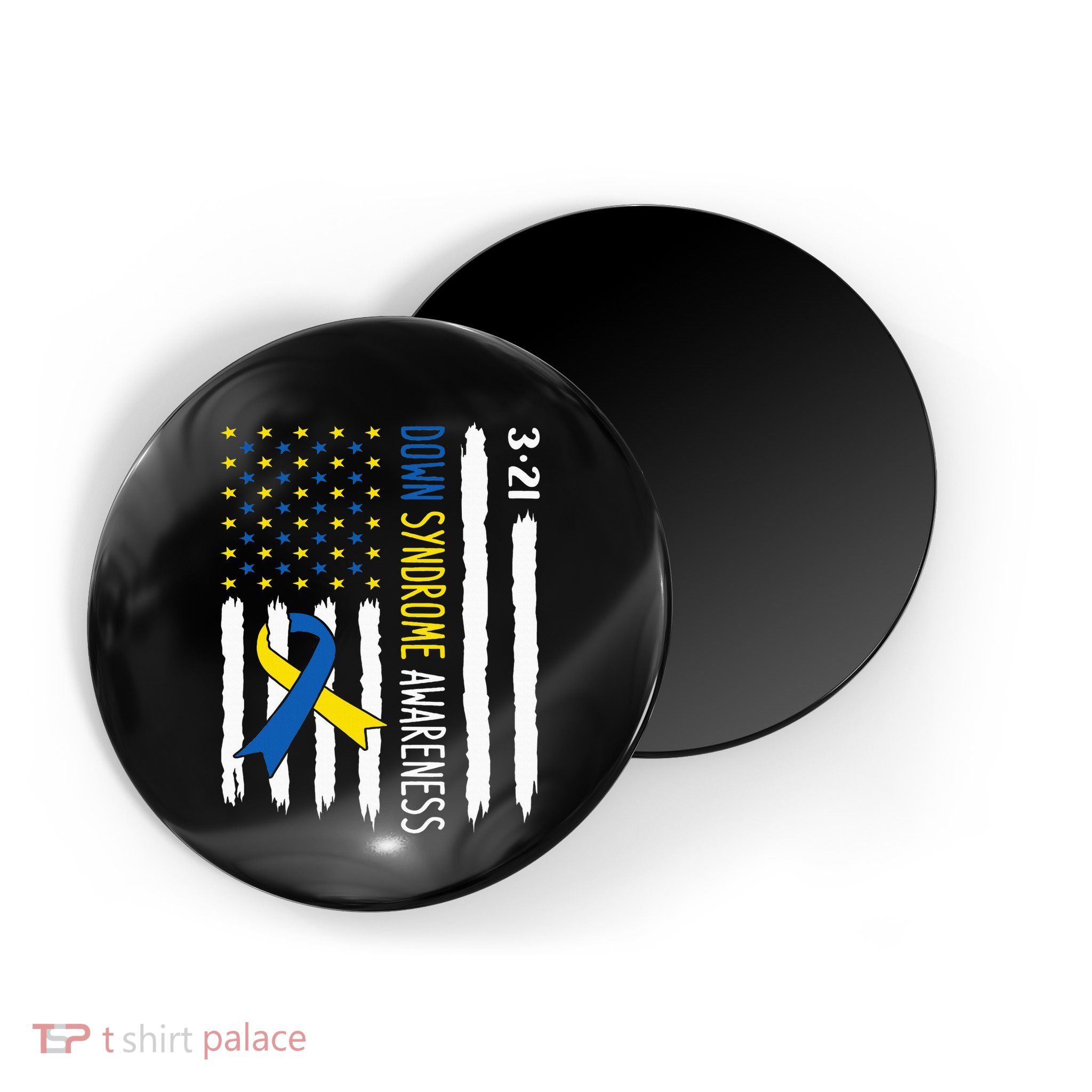 Down Syndrome Awareness Us Flag Trisomy 21 Magnet