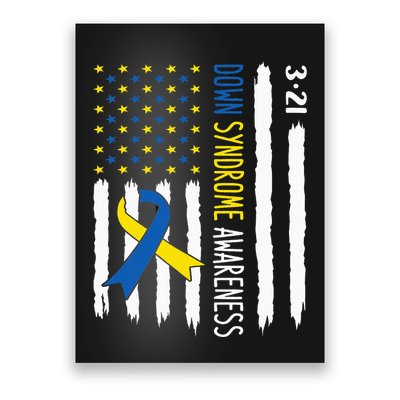 Down Syndrome Awareness Us Flag Trisomy 21 Poster
