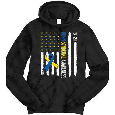 Down Syndrome Awareness Us Flag Trisomy 21 Tie Dye Hoodie