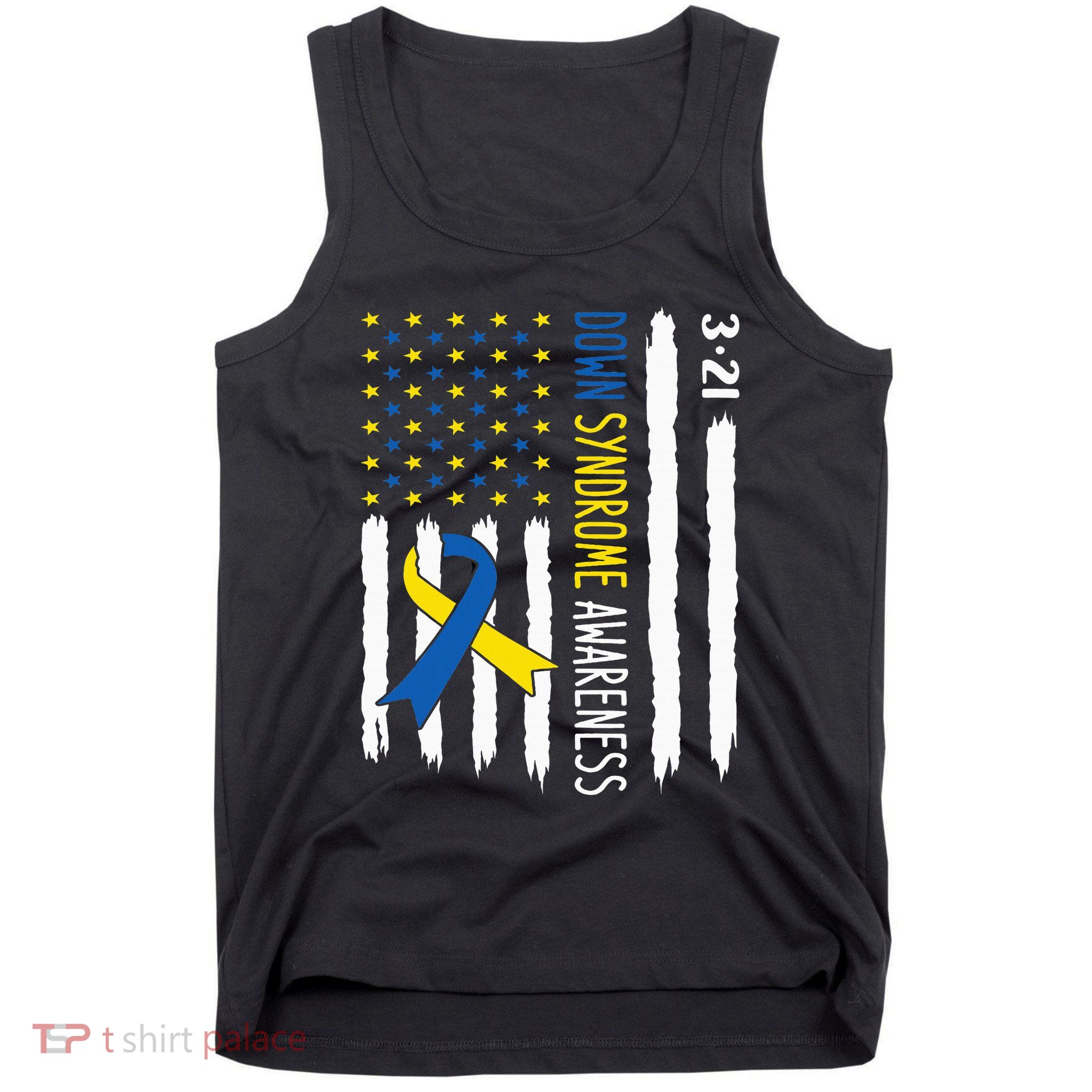 Down Syndrome Awareness Us Flag Trisomy 21 Tank Top