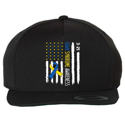 Down Syndrome Awareness Us Flag Trisomy 21 Wool Snapback Cap