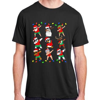 Dabbing Santa And Friends Christmas In July Xmas Adult ChromaSoft Performance T-Shirt