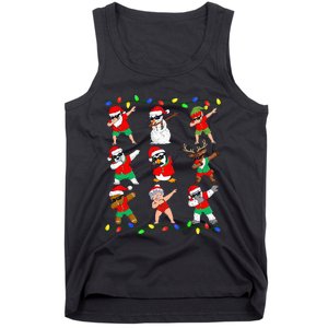 Dabbing Santa And Friends Christmas In July Xmas Tank Top