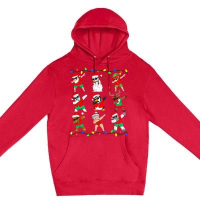 Dabbing Santa And Friends Christmas In July Xmas Premium Pullover Hoodie