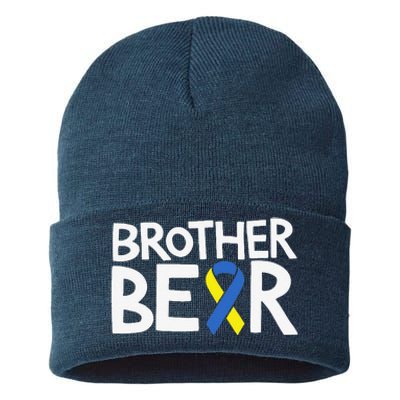 Down Syndrome Awareness T21 Day Brother Sustainable Knit Beanie