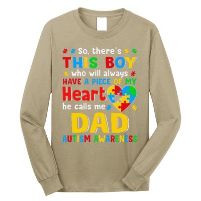 Dad Saurus Autism Awareness Long Sleeve Shirt