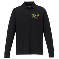 DSP Squad Appreciation Day Tie Dye For Women For Work Performance Long Sleeve Polo