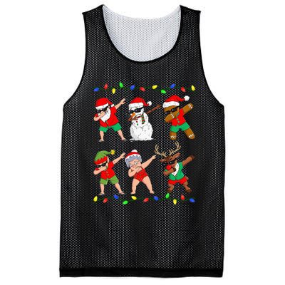 Dabbing Santa And Friends Christmas In July Xmas Mesh Reversible Basketball Jersey Tank