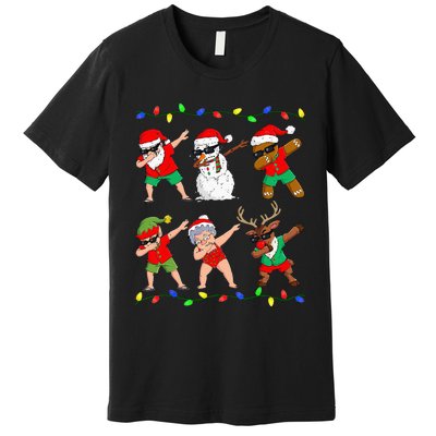 Dabbing Santa And Friends Christmas In July Xmas Premium T-Shirt