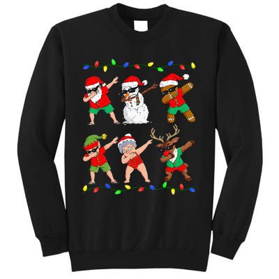 Dabbing Santa And Friends Christmas In July Xmas Tall Sweatshirt