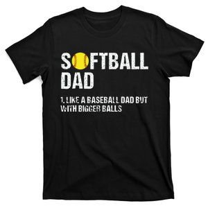 Dad Softball Apparel Yellow Softball Dad T-Shirt