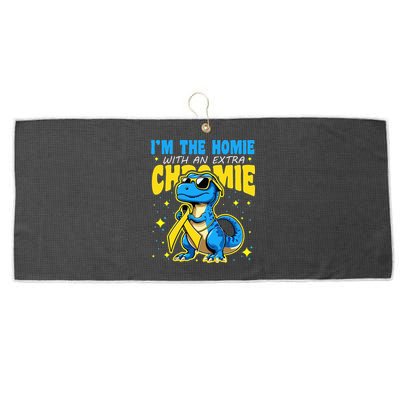 Down Syndrome Awareness Im The Homie With An Extra Chromie Large Microfiber Waffle Golf Towel