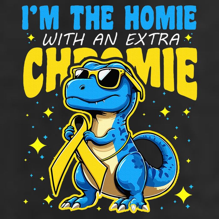Down Syndrome Awareness Im The Homie With An Extra Chromie Large Microfiber Waffle Golf Towel