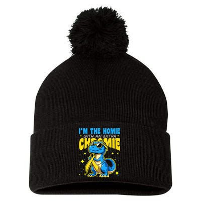 Down Syndrome Awareness Im The Homie With An Extra Chromie Pom Pom 12in Knit Beanie