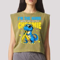 Down Syndrome Awareness Im The Homie With An Extra Chromie Garment-Dyed Women's Muscle Tee