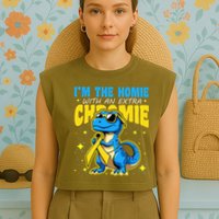 Down Syndrome Awareness Im The Homie With An Extra Chromie Garment-Dyed Women's Muscle Tee