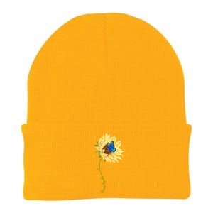 Down Syndrome Awareness Sunflower Butterfly Knit Cap Winter Beanie