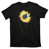 Down Syndrome Awareness Sunflower Butterfly T-Shirt