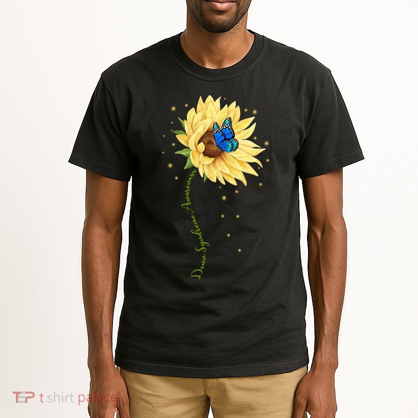 Down Syndrome Awareness Sunflower Butterfly Tall T-Shirt