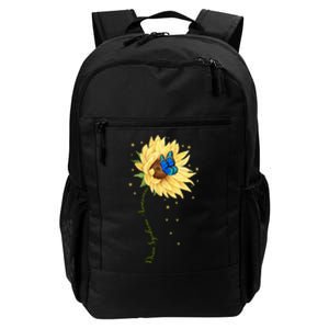 Down Syndrome Awareness Sunflower Butterfly Daily Commute Backpack