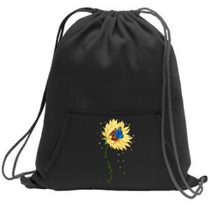 Down Syndrome Awareness Sunflower Butterfly Sweatshirt Cinch Pack Bag