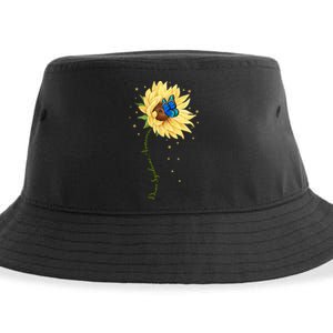 Down Syndrome Awareness Sunflower Butterfly Sustainable Bucket Hat