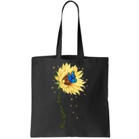 Down Syndrome Awareness Sunflower Butterfly Tote Bag