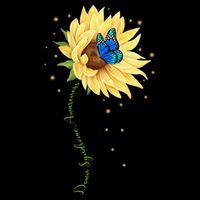Down Syndrome Awareness Sunflower Butterfly Poster