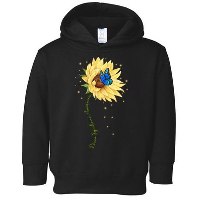 Down Syndrome Awareness Sunflower Butterfly Toddler Hoodie