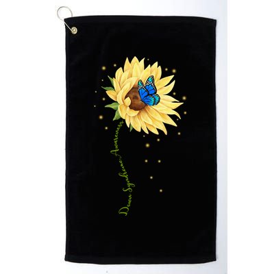 Down Syndrome Awareness Sunflower Butterfly Golf Towel
