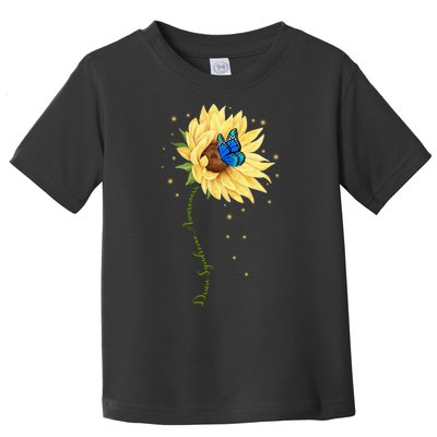 Down Syndrome Awareness Sunflower Butterfly Toddler T-Shirt