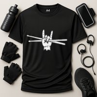 Drum Sticks Art Percussion Drum Player Cooling Performance Crew T-Shirt