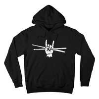 Drum Sticks Art Percussion Drum Player Hoodie