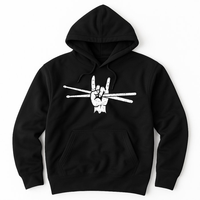 Drum Sticks Art Percussion Drum Player Hoodie