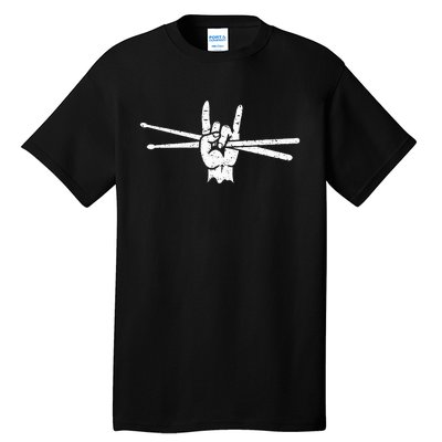 Drum Sticks Art Percussion Drum Player Tall T-Shirt