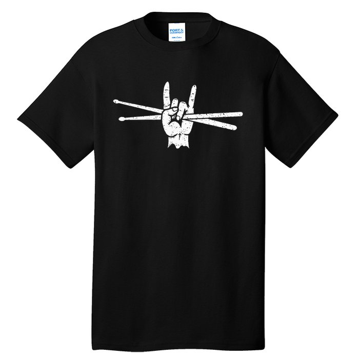 Drum Sticks Art Percussion Drum Player Tall T-Shirt