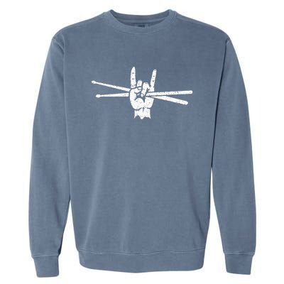 Drum Sticks Art Percussion Drum Player Garment-Dyed Sweatshirt