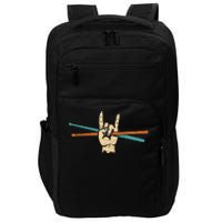 Drum Sticks Art Percussion Drum Player Impact Tech Backpack