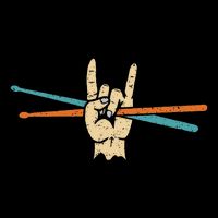 Drum Sticks Art Percussion Drum Player Button