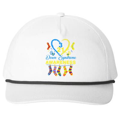 Down Syndrome Awareness Colorful Socks Snapback Five-Panel Rope Hat